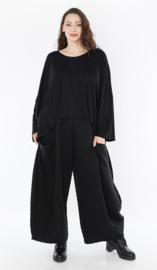 AKH oversized viscose mix  broek stretch zwart 