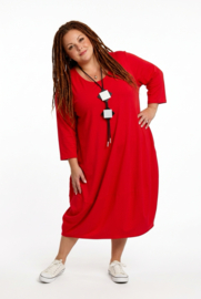 New Jersey viscose ballon jurk stretch