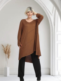 AKH oversized tricot viscose  A-lijn  tuniek/jurk apart stretch