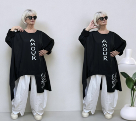 ITALIA MODA oversized katoen A-lijn tuniek stretch/in meerdere kleuren
