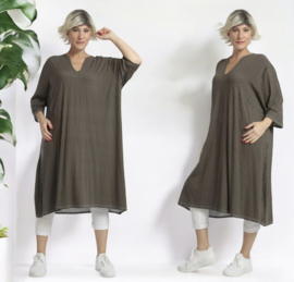 AKH oversized viscose jurk/tuniek apart  stretch