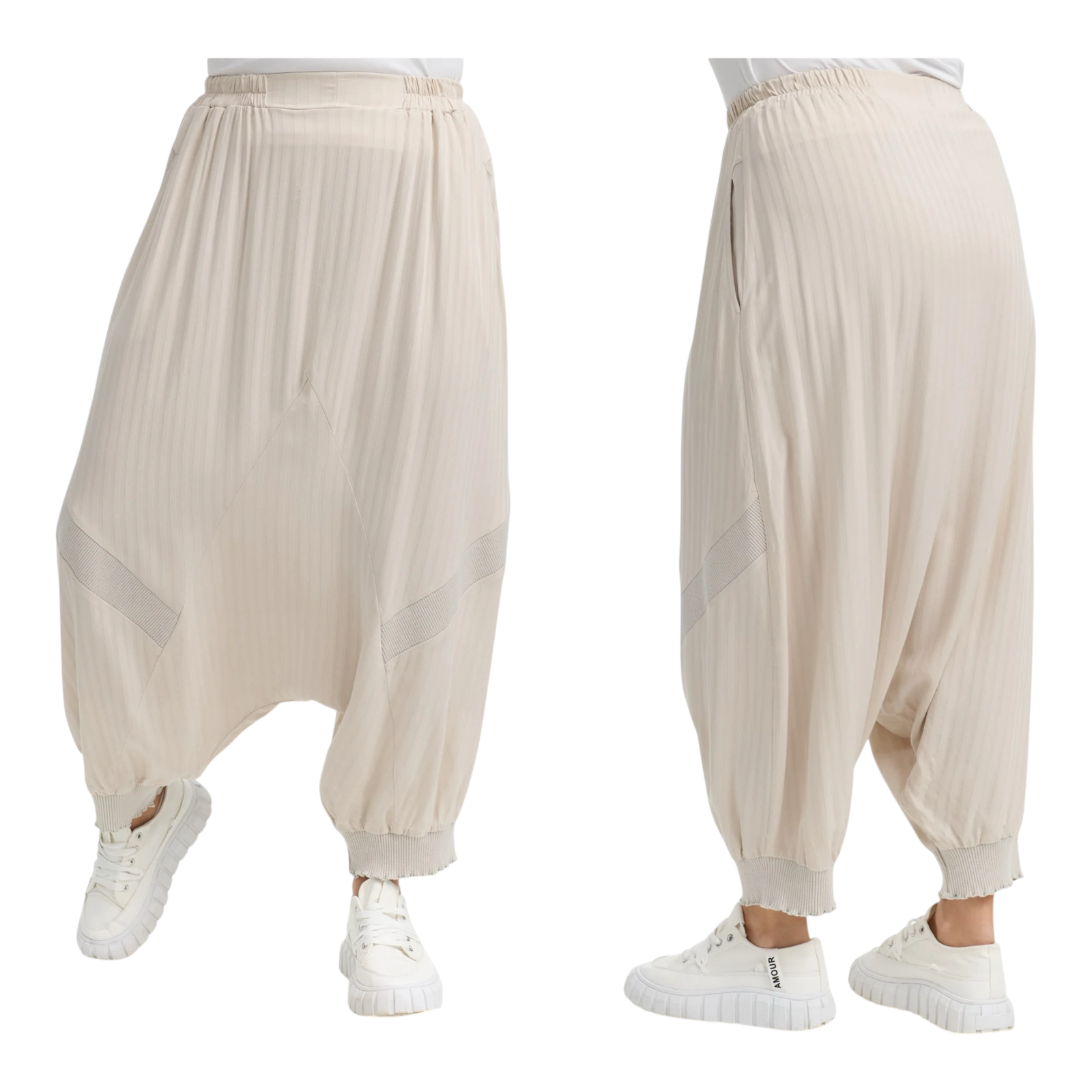 KEKOO design viscose harembroek stretch/in meerdere kleuren