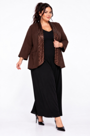 ITALIA MODA oversized viscose crepe vest/blazer met pailetten/in meerdere kleuren