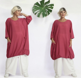 AKH viscose/linnen  A-lijn jurk/tuniek met zakken apart