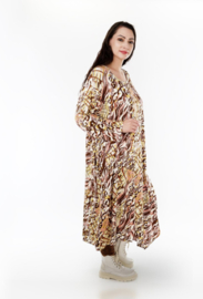 AKH oversized jersey viscose A-lijn jurk apart stretch