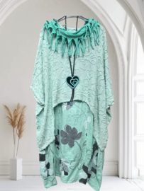 Moonshine oversized  katoen top apart stretch /in meerdere kleuren