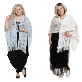 ITALIA oversized super zacht  gebreide tuniek/vest/poncho/ in meerdere kleuren