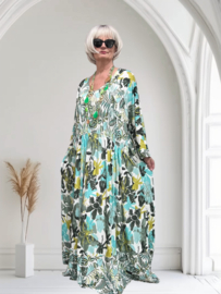 Mila Ragazza oversized A-lijn jersey boho jurk  apart (extra groot)stretch