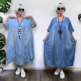 Moonshine  jeans tencel A-lijn jurk apart /in meerdere kleuren