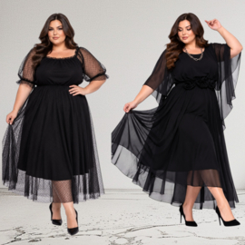 ITALIA MODA oversized chiffon A-lijn gevoerd/ apart