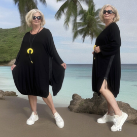 Vincenzo Allocca oversized viscose  A-lijn jurk/tuniek apart stretch