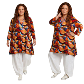 New Jersey viscoseA-lijn tuniek met zakken stretch