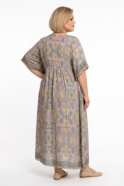 ITALIA oversized zijde/viscose  A-lijn zomer jurk