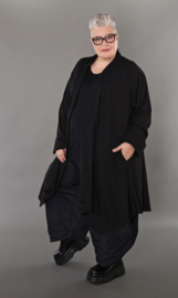 AKH oversized viscose vest van zachte fijngebreide kwaliteit apart stretch zwart