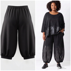 Vincenzo Allocca oversized katoen ballonbroek  stretch/zwart