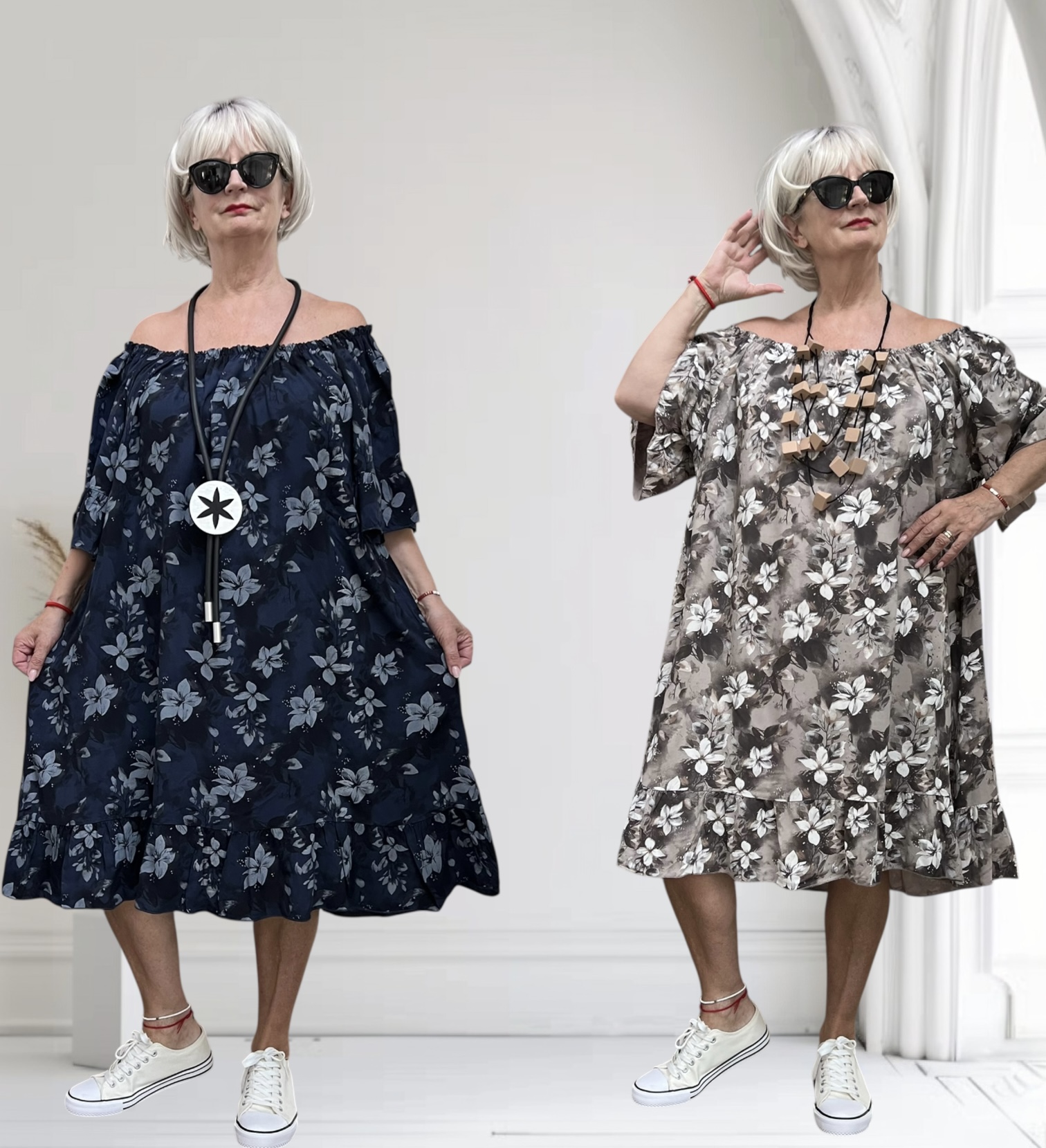 ITALIA oversized viscose A-lijn zomer jurk/in meerdere kleuren