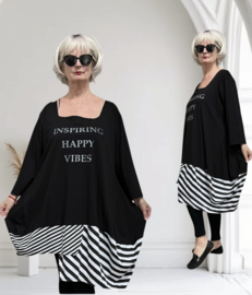 Vincenzo Allocca oversized katoen A-lijn tuniek/aparte/stretch/zwart/wit
