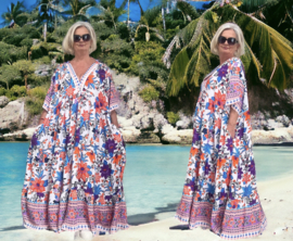 Vincenzo Allocca oversized viscose A-lijn BOHO jurk