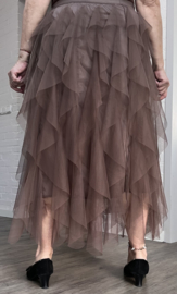 ITALIA MODA oversized tule rok gevoerd