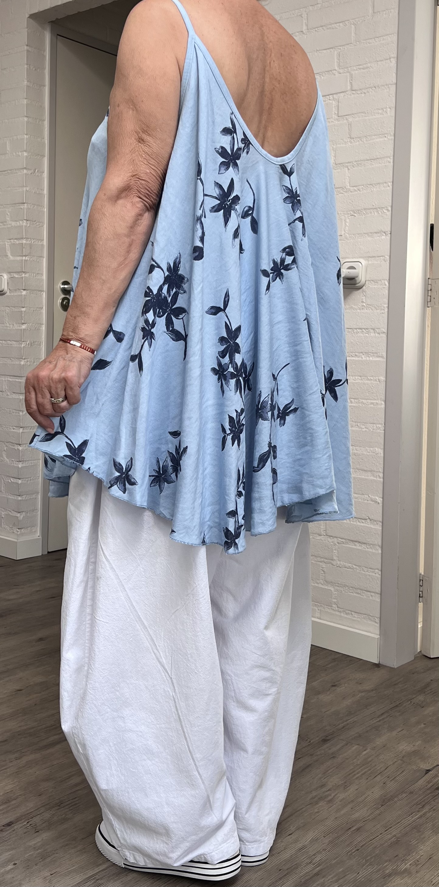 ITALIA oversized viscose A-lijn zomer top/in meerdere kleuren