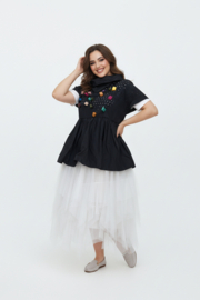 LUUKAA  taft A-lijn top zwart