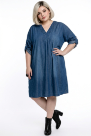 Vincenzo Allocca oversized jeans katoen A-lijn jurk/tuniek apart