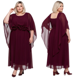 ITALIA MODA oversized chiffon A-lijn met bloemen/ apart