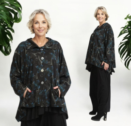 AKH oversized viscose A-lijn korte tussenjas /blazer stretch