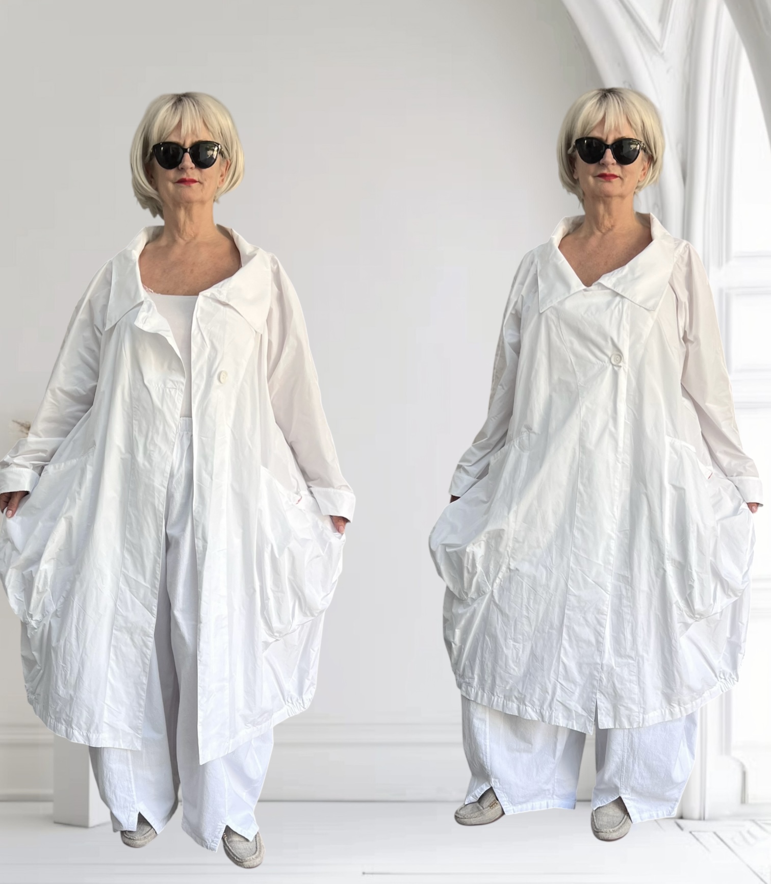 ALYANS oversized waterbestendig tussenjas