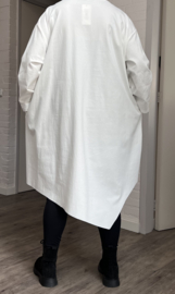 ITALIA  oversized viscose mix wijde jurk met zakken stretch apart