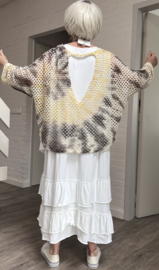 Charme katoen/viscose de modieuze kleuring oversized top stretch