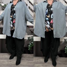 ITALIA oversized mousseline  katoen  A-lijn top/hemd  /in meerdere kleuren