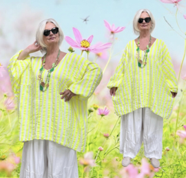 ITALIA MODA oversized katoen mousseline tuniek/top
