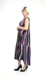 AKH oversized viscose  mix A-lijn  jurk apart/stretch
