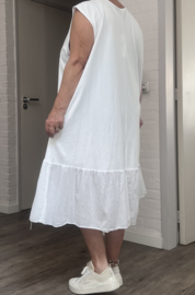 Moonshine katoen tricot A-lijn jurk apart/ stretch/in meerdere kleuren