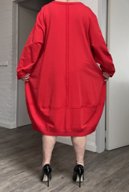 SINNE design.. A- lijn katoen jurk stretch /in meerdere kleuren