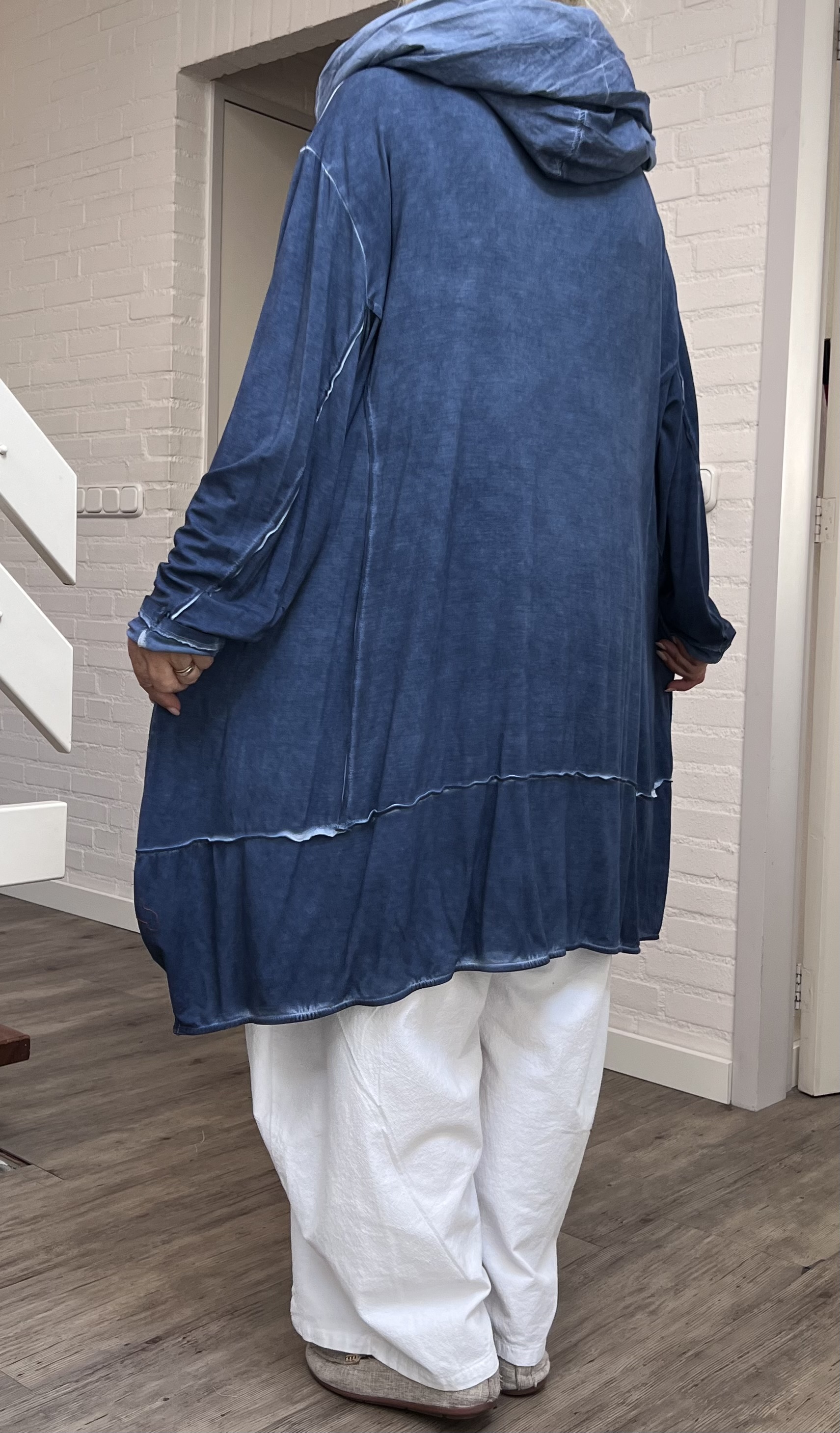Zedd Plus de modieuze kleuring viscose A-lijn tuniek stretch