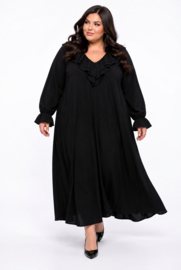 Italia Moda viscose crepe A-lijn jurk stretch /in meerdere kleuren