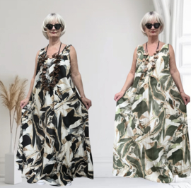 Sissi A-lijn viscose jurk apart /in meerdere kleuren