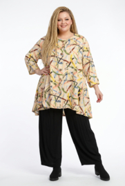 AKH oversized viscose/linnen A-lijn blazer/vest apart