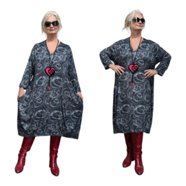 Ophilia viscose A-lijn jurk/tuniek  stretch