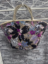 Boho, Ibiza pailletten franse mand tas /in meerdere kleuren