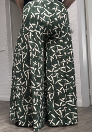 ITALY Mode jersey viscose  wijde broek apart /zeer rekbaar