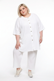 ITALIA MODA  linnen/katoen set  A-lijn blazer + tuniek/in meerdere kleuren