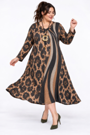 ITALIA MODA viscose mix A-lijn wijde jurk met zakken /stretch