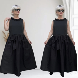 ITALIA  MODA  viscose mix jurk  zwart / apart/stretch