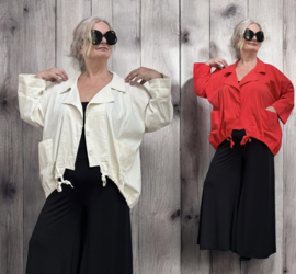 KEKOO design oversized katoen korte blazer stretch /in meerdere kleuren