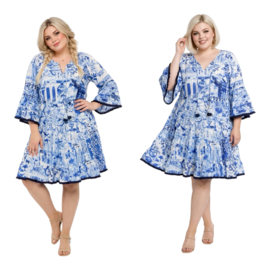 ORIENTIQUE Australian katoen A-lijn jurk