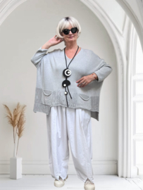 Moonshine oversized katoen  gebreide top stretch/in meerdere kleuren