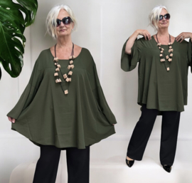 ITALIA oversized A-lijn blouse gevoerd